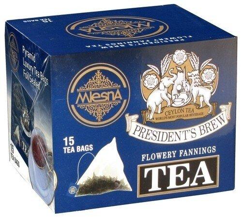 Чорний чай Президент Брю в пакетиках Млесна картон 30 г