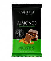 Шоколад Кашет №42 молочний шоколад з мигдалем Cashet almonds 300g 12шт/ящ (Код : 00-00004177)