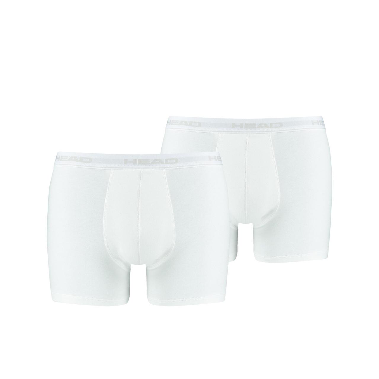 

Трусы-боксеры Head Basic Boxer 2-pack white — 841001001-300, S, 8713537917544, Белый