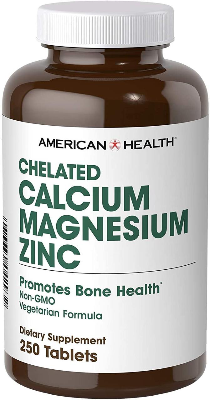 

Кальций магний цинк Chelated Calcium Magnesium Zinc American Health 250 таблеток