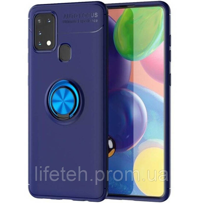 

TPU чехол Deen ColorRing под магнитный держатель (opp) для Samsung Galaxy M31, Синий / синий