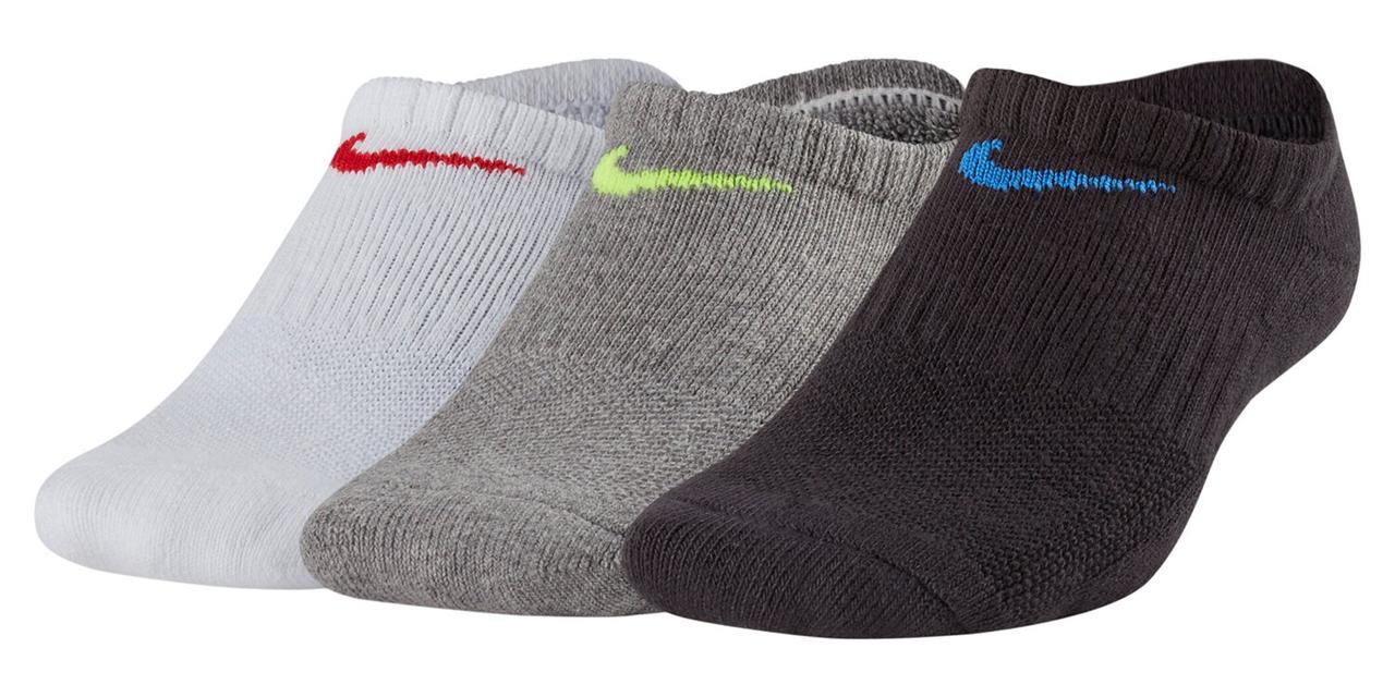 

Носки Nike Performance Cushioned No-Show 3-pack black/gray/white — SX6843-906, 38-42, 823229541112