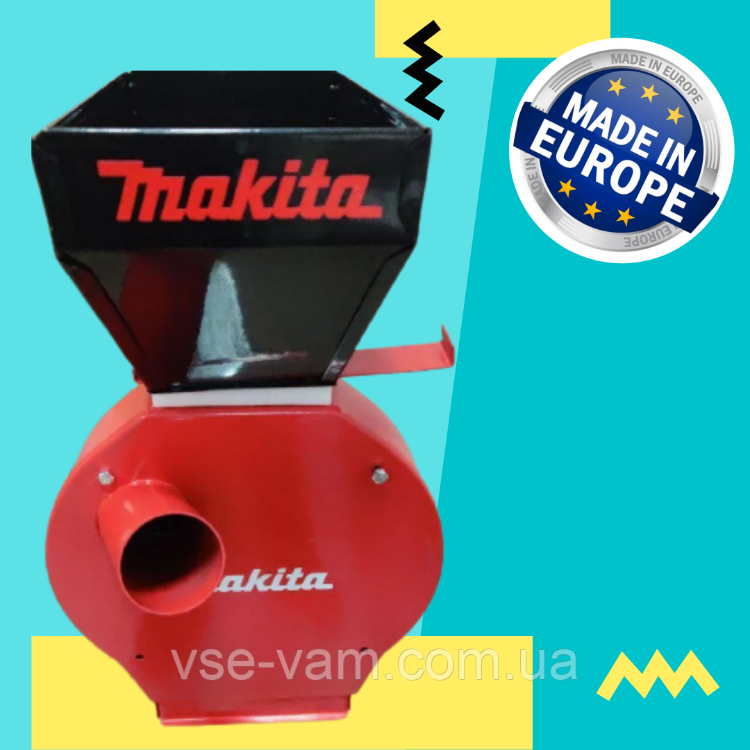 Зернодробарка Makita EFS 4200 (4.2 кВт, 280 кг/год). Кормоізмельчітель Макіта для зерна і качанів кукурудзи