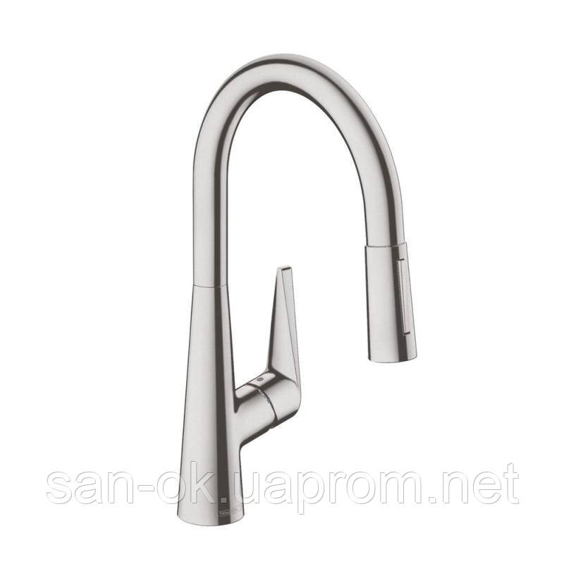 

Кухонный смеситель Hansgrohe Talis S 200 с выдвижной лейкой 72813800, Нержавеющая сталь