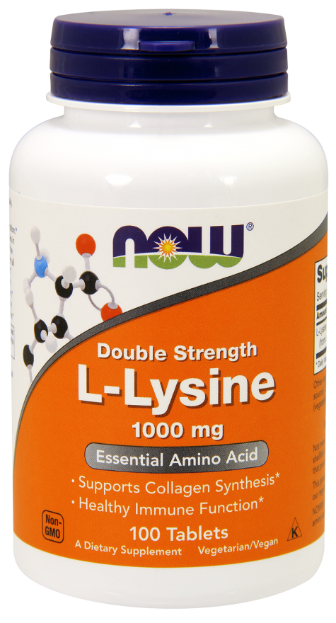 

L- лизин L-Lysine Now Foods 1000 мг 100 таблеток