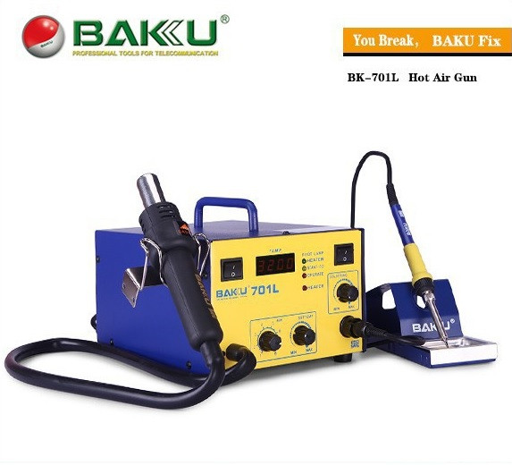 

Паяльная станция BAKKU BK-701L цифровая индикация, фен, паяльник (325*270*190) 4,88 кг