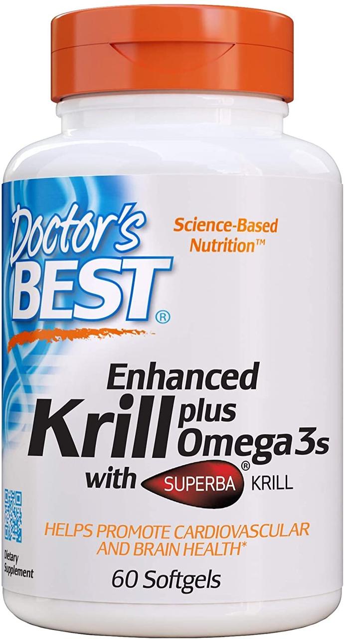 

Рыбий жир из криля с Enhanced Krill Plus Omega3s with Superba Krill Doctor's Best 60 капсул