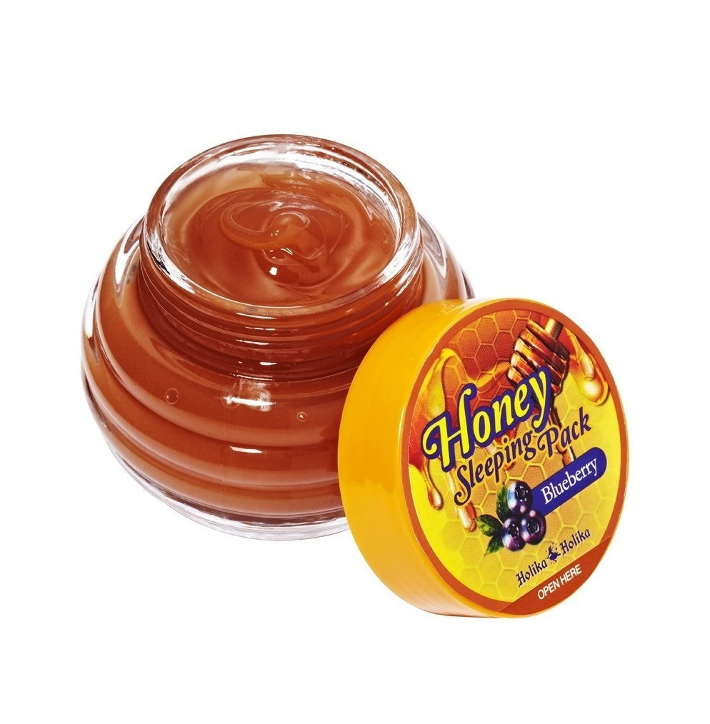 

Ночная маска медовая маска "Черничная" Holika Holika Honey Sleeping Pack Blueberry 90 мл (8806334333317