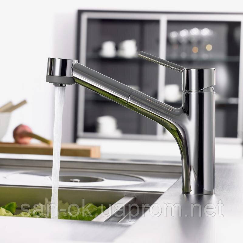 

Смеситель кухонный Hansgrohe Talis S с выдвижным душем 32841000, Хром