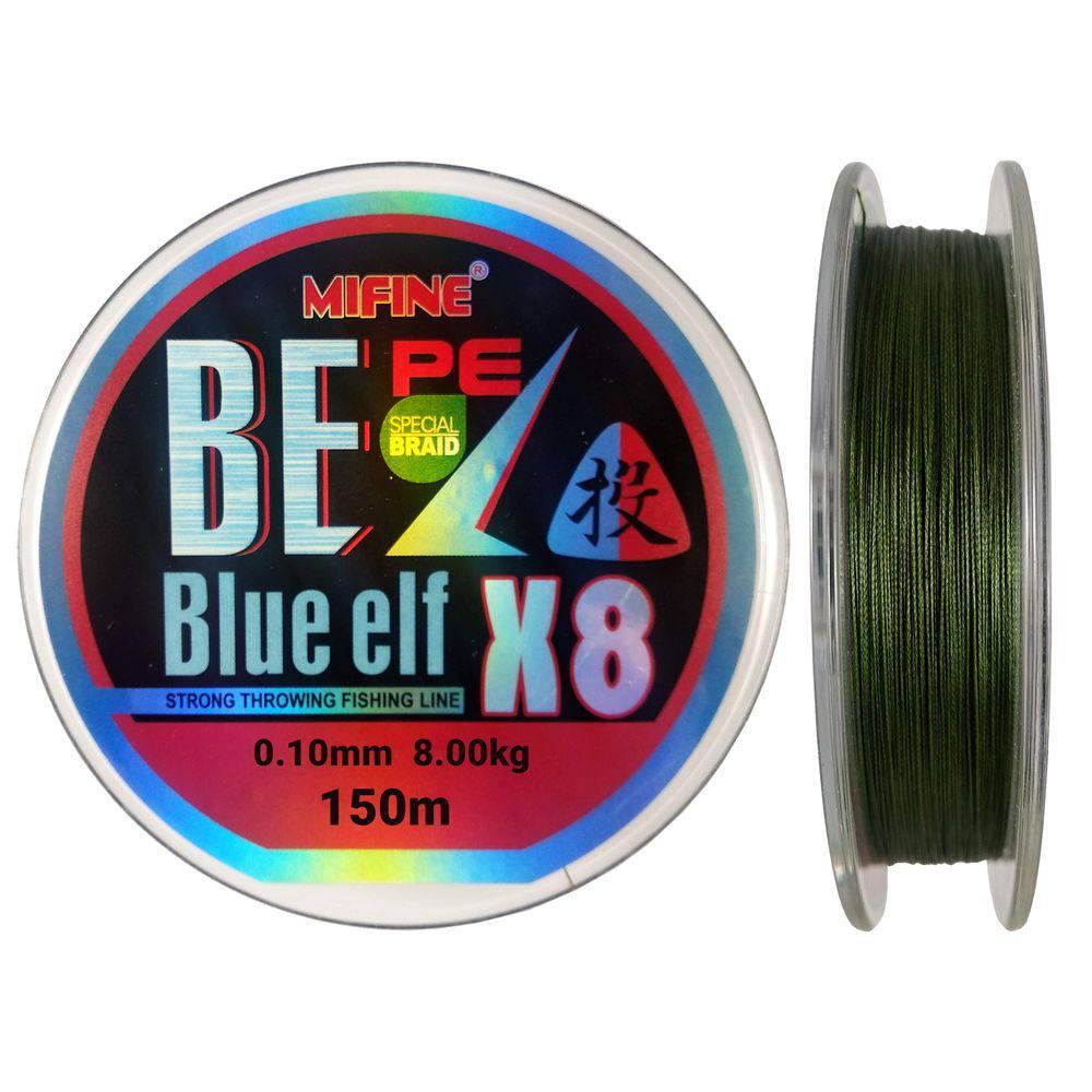 

Шнур Mifine Blue elf PE 8X 0.10 - 0.40 mm 150 m 0.35, Темно-зеленый