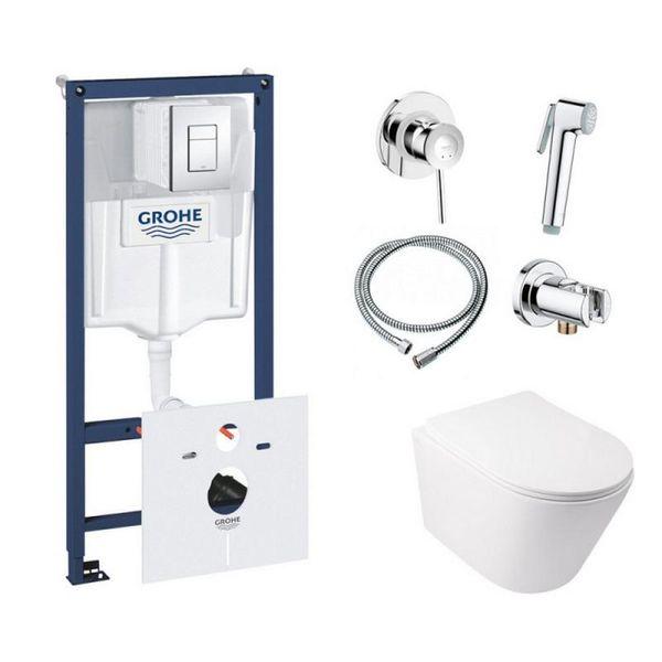 

Комплект инсталляция Grohe Rapid SL 38827000 + унитаз с сиденьем Qtap Swan QT16335178W + набор для