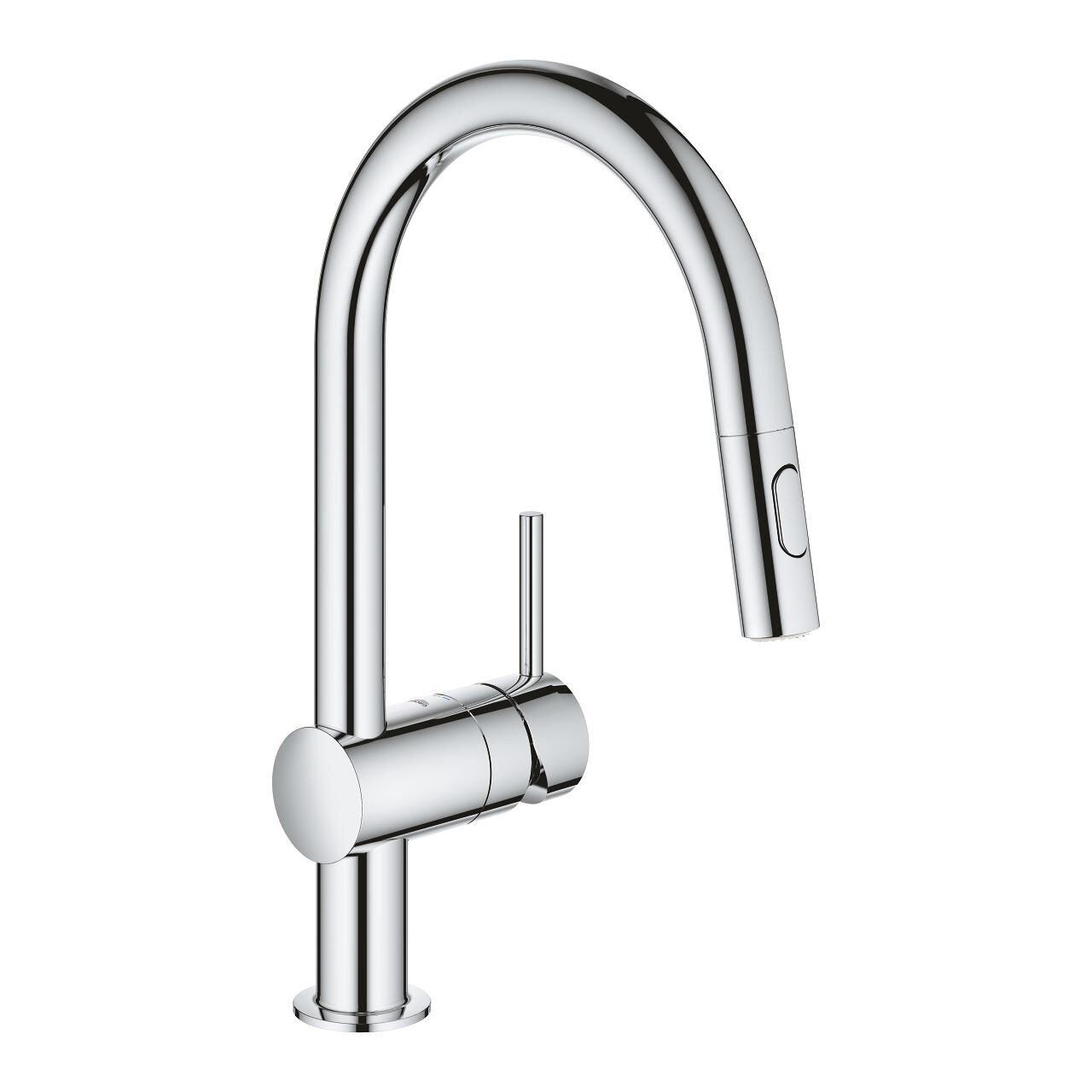 

Смеситель для кухни с выдвижным изливом Grohe Minta 32321002, Хром