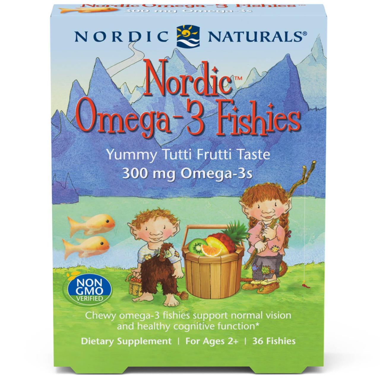 

Рыбий жир для детей Nordic Omega-3 Fishies Nordic Naturals фрукты 300 мг 36 конфет