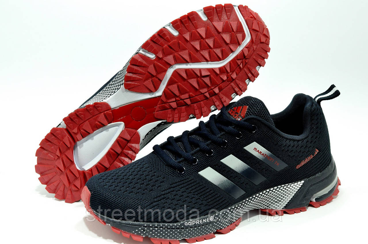 

Мужские кроссовки для бега в стиле Adidas Marathon TR, Синий/Красный 46-29.5см