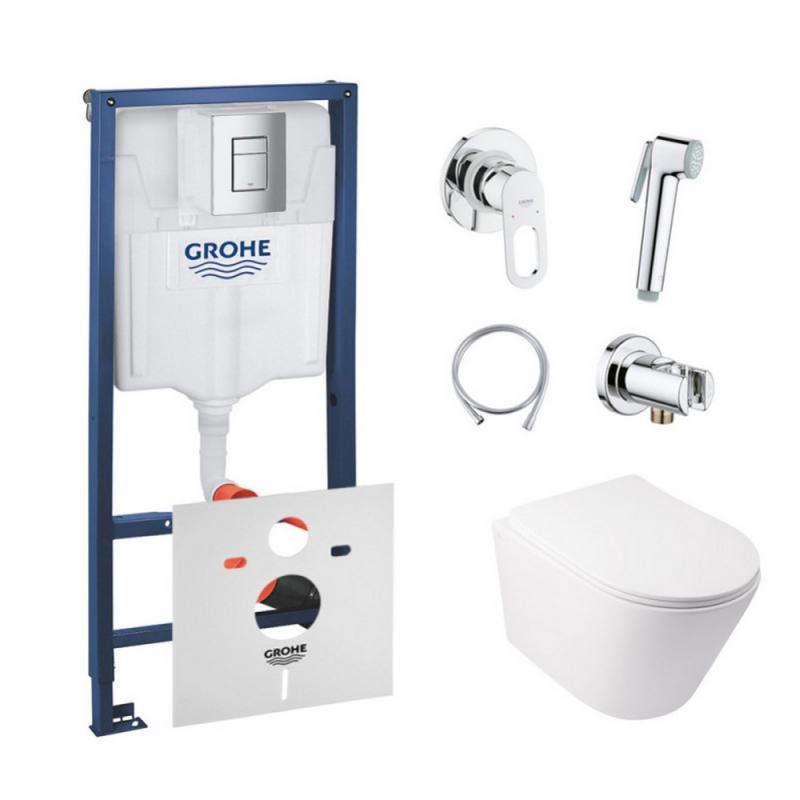 

Комплект инсталляция Grohe Rapid SL 38772001 + унитаз с сиденьем Qtap Swan QT16335178W + набор для