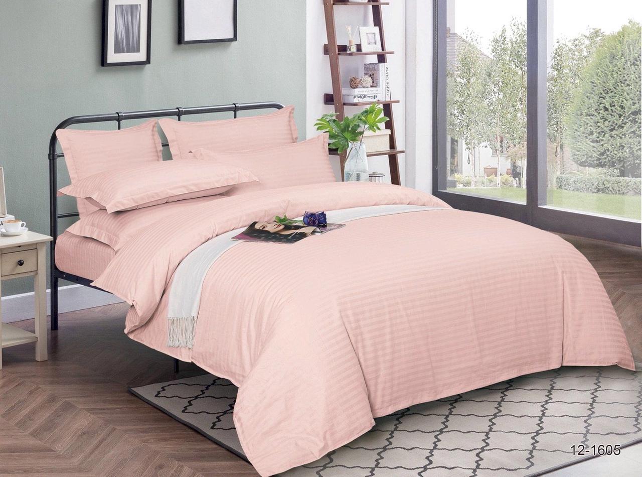 

Простынь на резинке Сатин U-tek Home Sateen Stripe Light Rose 80х190, Розовый
