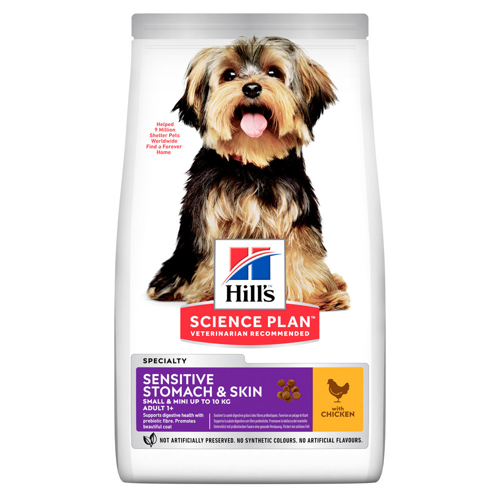 

HILL'S SCIENCE PLAN Adult Sensitive Stomach & Skin Small & Mini (1,5 кг - 6 кг) Сухий Корм для Собак з Куркою