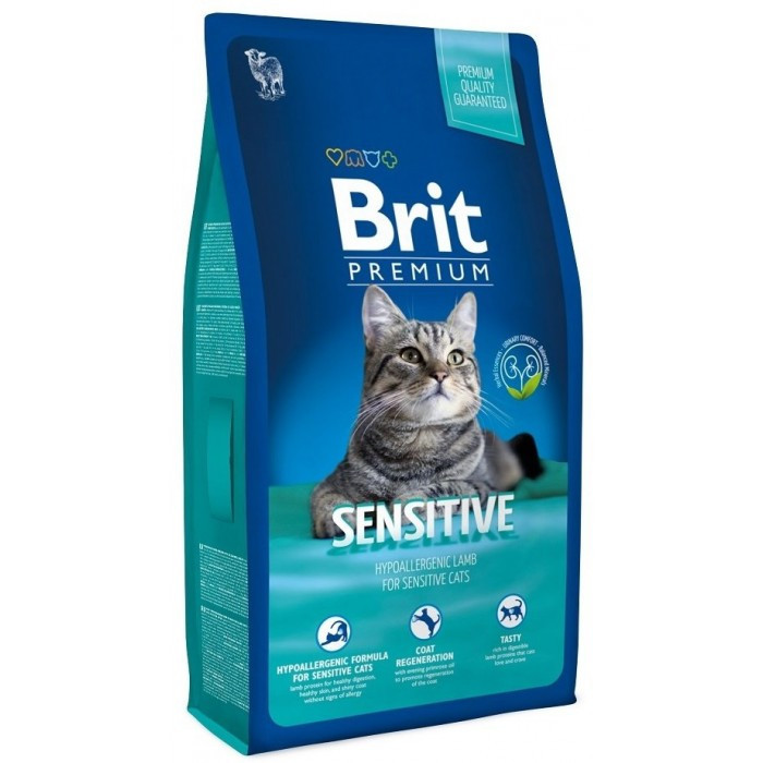 

Brit Premium Cat Sensitive (0,3 кг - 8 кг) (д/ кошек c чувствительным пищеварением)