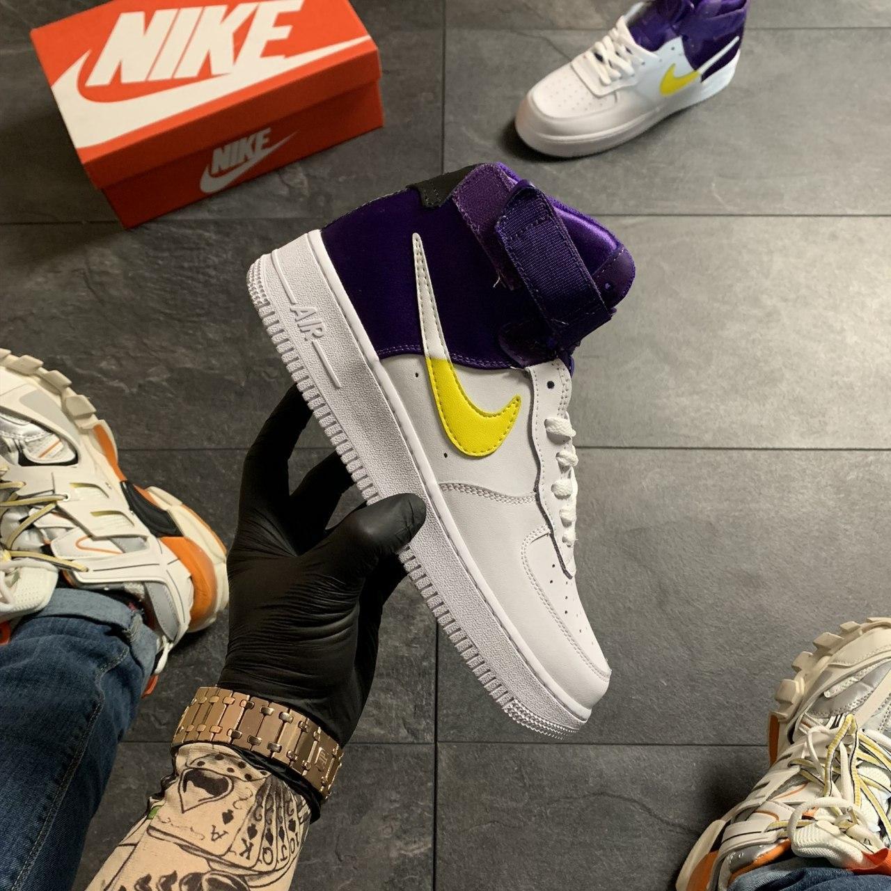 

Мужские кроссовки NIKE Air Force 1 Mid LV 8 White Violet / Найк Аир Форс 1 Мид ЛВ 8 Белые Фиолетовые 43, Фиолетовый