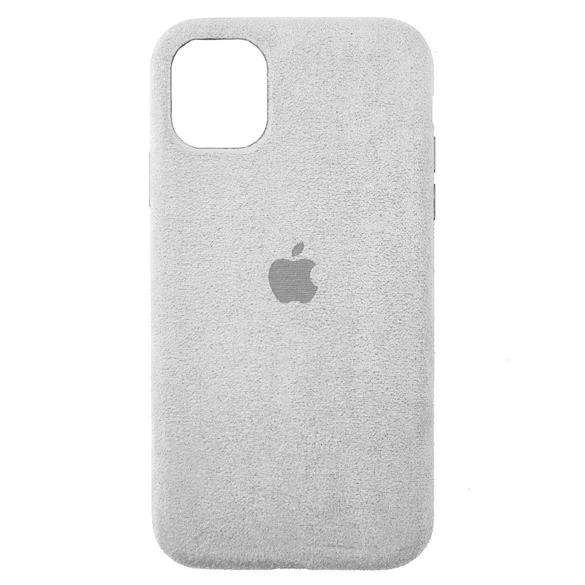 

Чехол накладка для iPhone 11 Pro Max Alcantara Full white, Белый