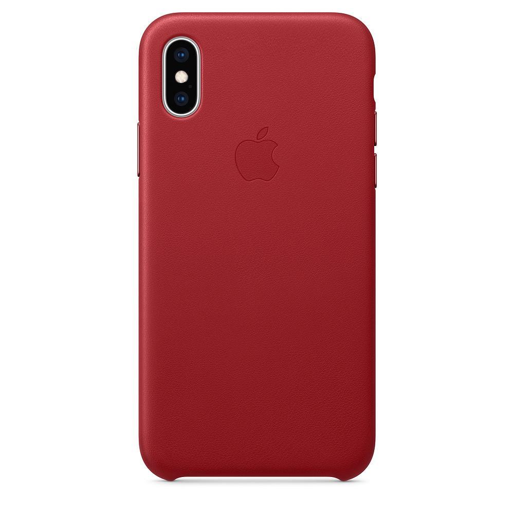 

Чехол накладка на iPhone XS Max good Leather Case (product) red, Красный