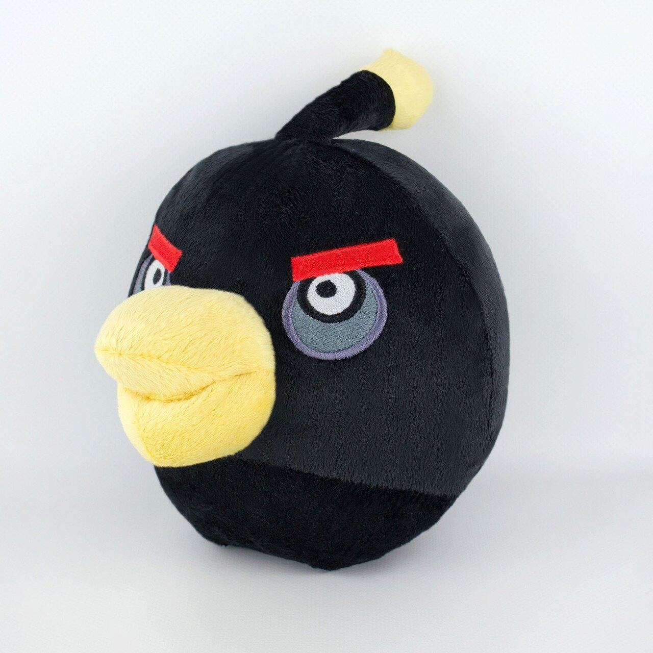 

Мягкая игрушка Weber Toys Angry Birds Птица Бомб большая 28см (WT608, Черный