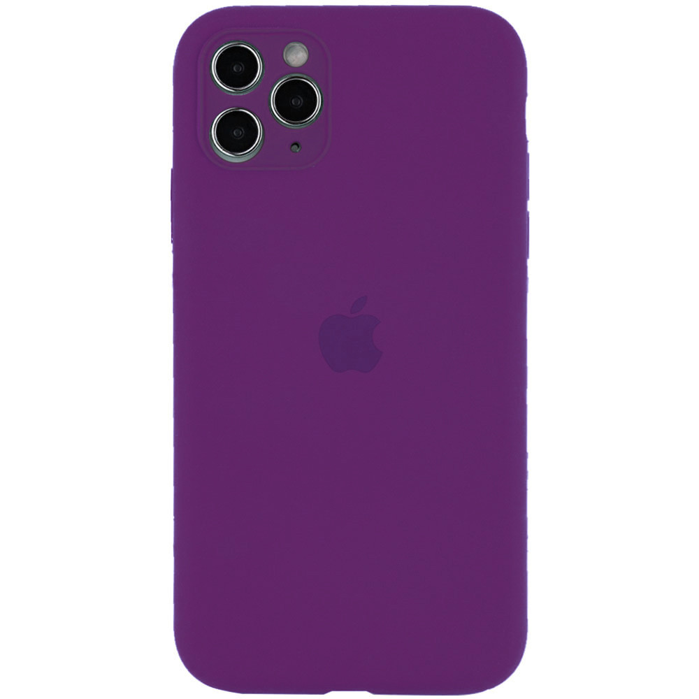 

Чехол Silicone Case Full Camera Protective (AA) для Apple iPhone 12 (6.1"), Фиолетовый / grape