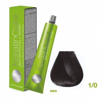

Краска для волос безаммиачная с кератином Keratin Color 100ml bbCos nero 01