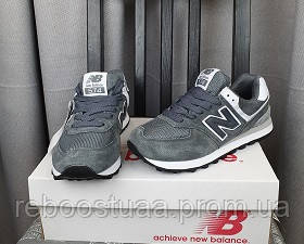 

Кроси для жінок сірі з білим Нью Баланс 574. New Balance 574 Grey White жіночі кросівки замша сітка 40, Серый