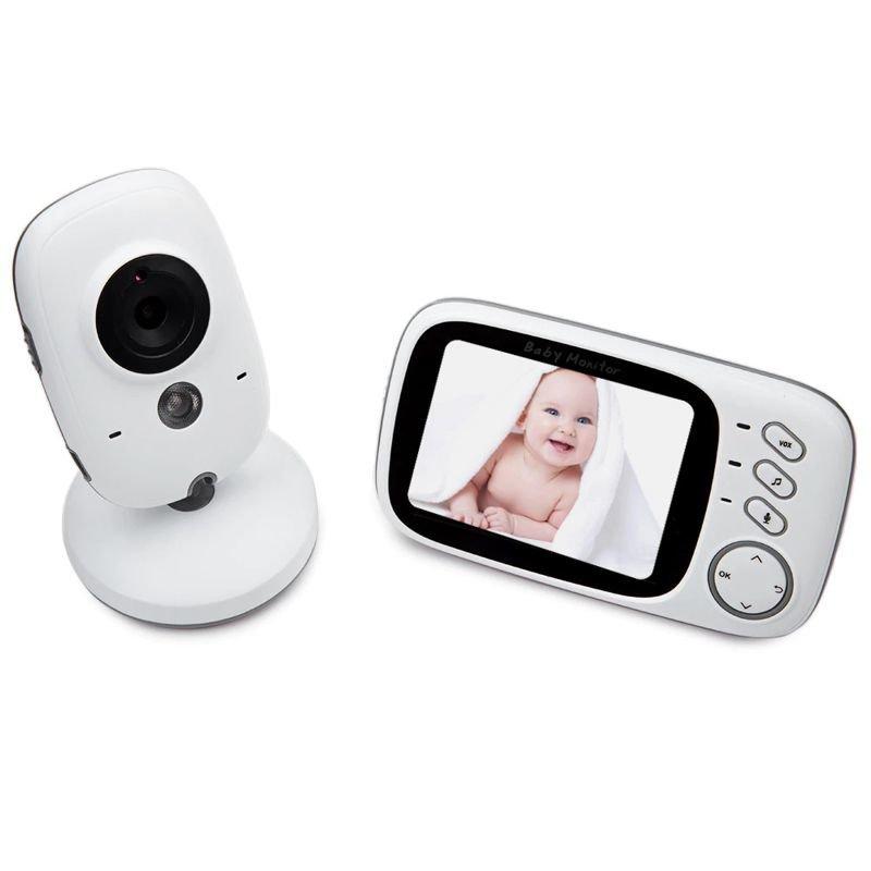 

Видеоняня Baby Monitor VB603 с обратной связью, беспроводная, HD720P, 3.2" дисплей, датчик температуры, Белый