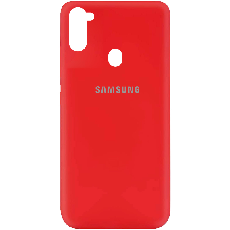 

Силиконовый чехол Silicone Cover на телефон Samsung Galaxy M11/Самсунг М11, Красный