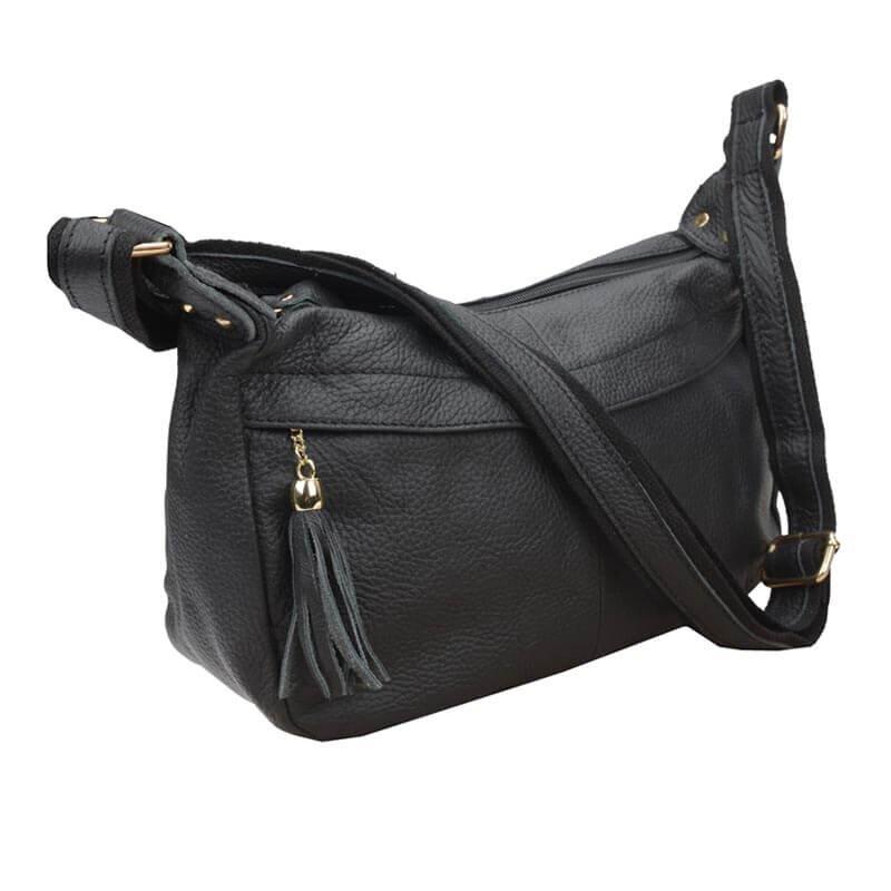 

Женская кожаная сумка Borsa Leather 1t300-black, Черный