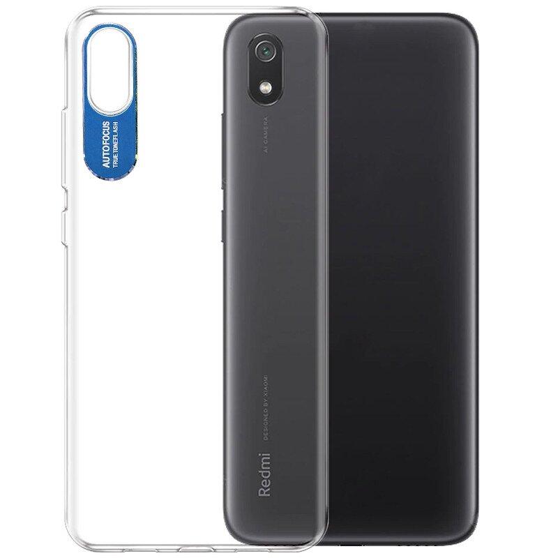 

TPU чехол Epic clear flash для Xiaomi Redmi 7A Бесцветный / Синий (767136)