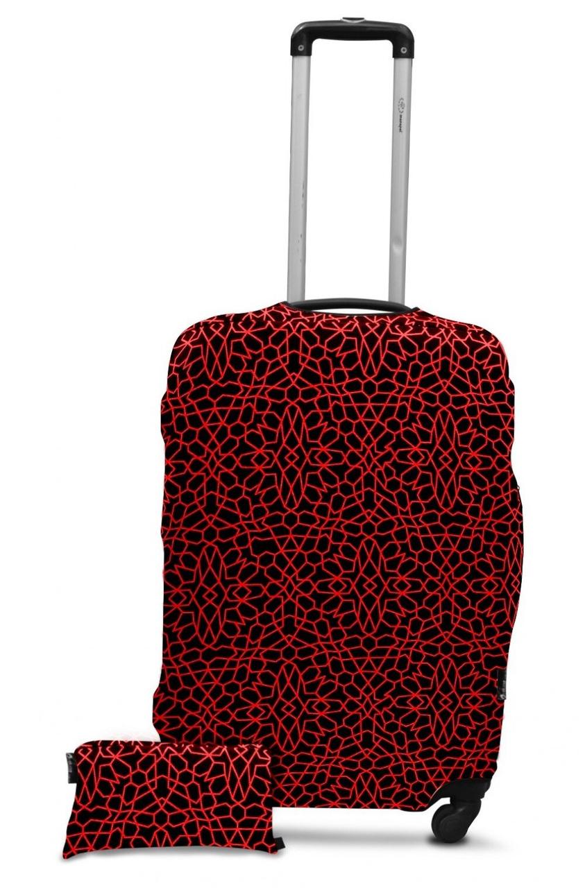 

Защитный чехол для чемодана Coverbag паутина красная S
