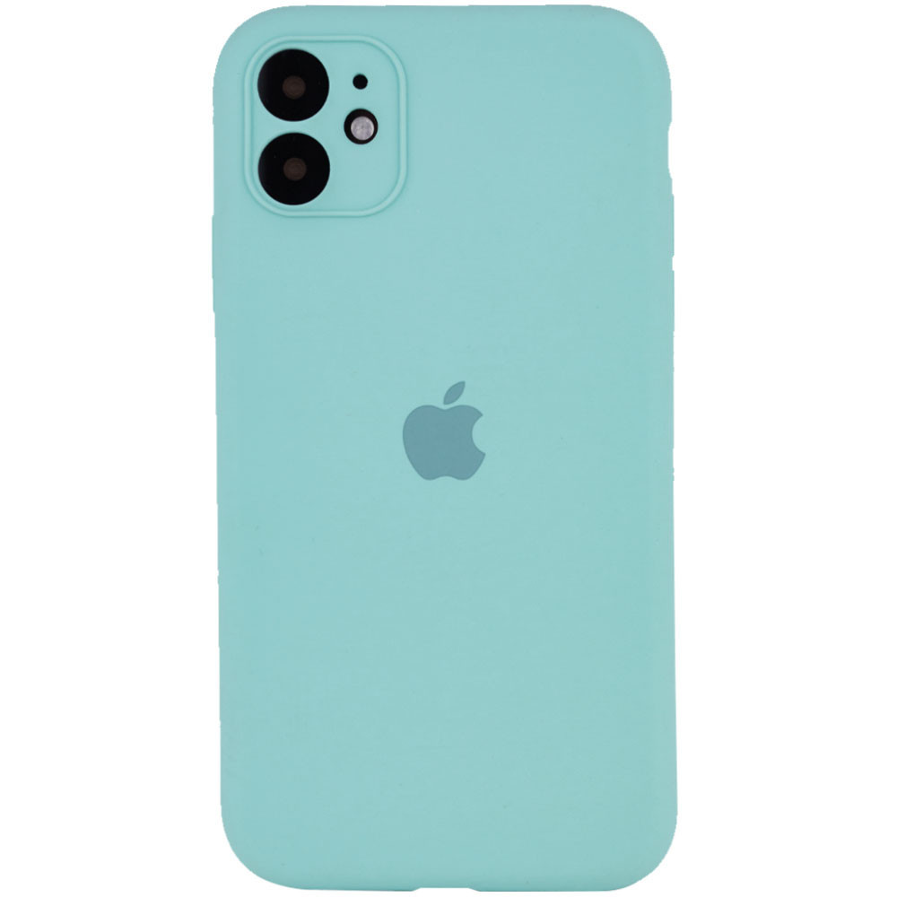 

Чехол Silicone Case Full Camera Protective (AA) для Apple iPhone 12 mini (5.4") Бирюзовый / Ice Blue