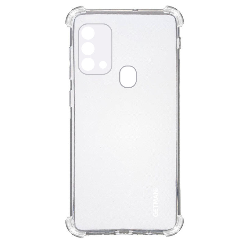 

TPU чехол GETMAN Ease logo усиленные углы для Samsung Galaxy M21s, Прозрачный / transparent