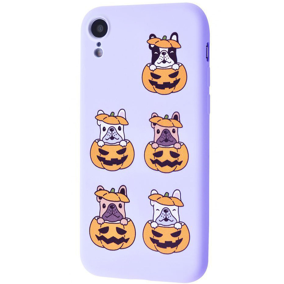 

TPU чехол WAVE Fancy для Apple iPhone XR (6.1") Dog in pumpkin / Light purple