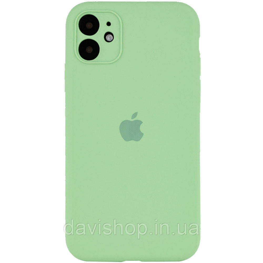

Чехол Silicone Case Full Camera Protective (AA) для Apple iPhone 12 mini (5.4") Мятный / Mint