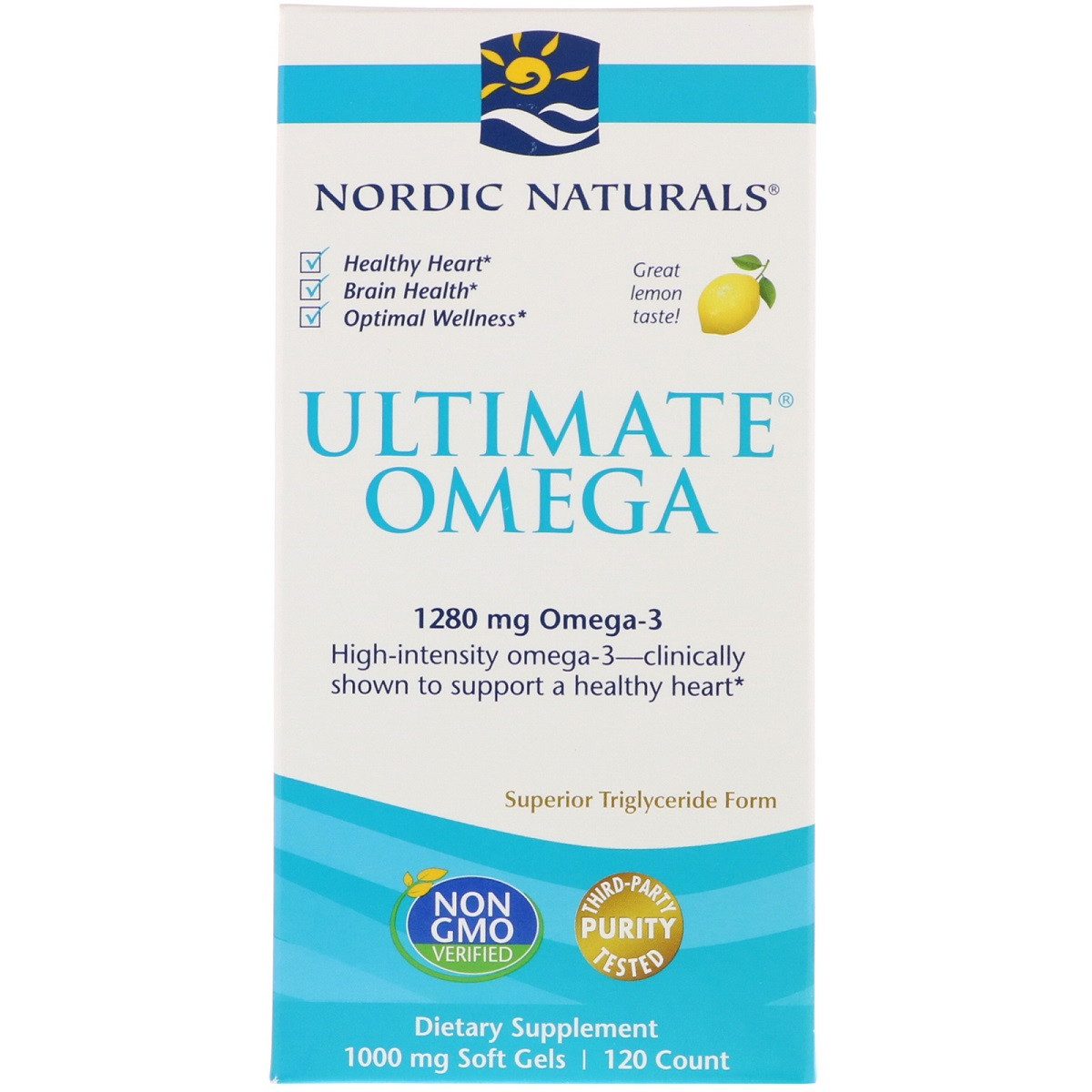 

Рыбий жир Nordic Naturals Ultimate Omega Lemon 1.280 мг 120 Капсул (NOR02790