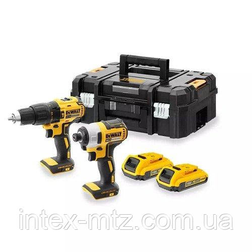 

Набор из двух ударных шуруповертов DeWALT DCK2060D2T бесщеточные, аккумуляторные 18 В