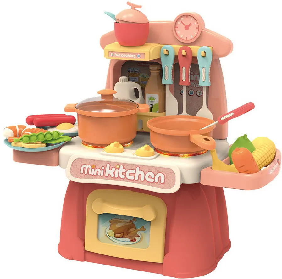 Игровой набор Кухня 889-173 с посудой (Pink)