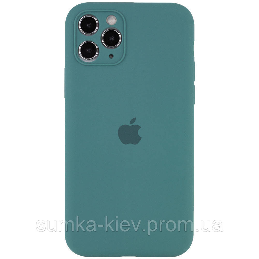 

Чехол Silicone Case Full Camera Protective (AA) для Apple iPhone 12 (6.1, Зеленый / pine green