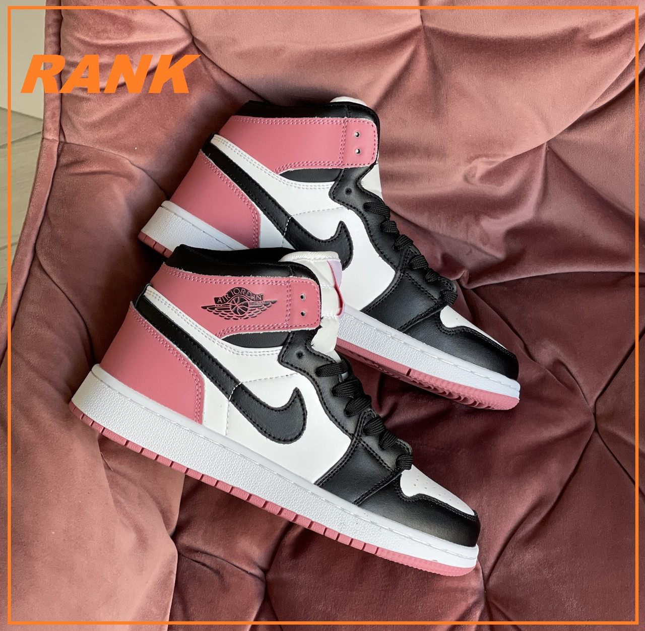 

Кроссовки женские Nlke Air Jordan 1 Retro в стиле Найк Аир Джордан Ретро Кросівки жіночі Найк Аір Джордан 39, Розовый