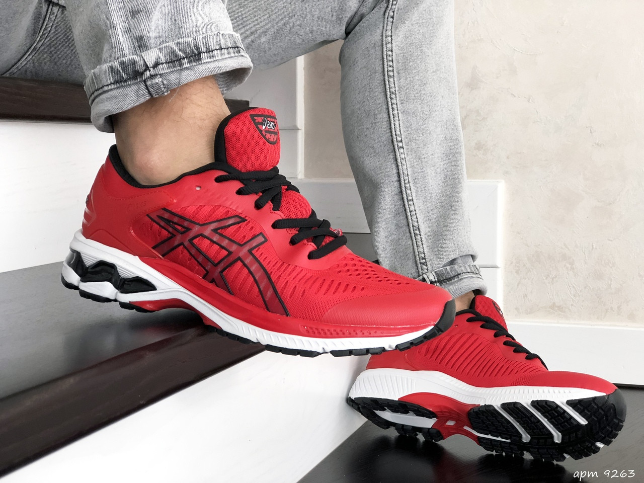 

Кроссовки для бега Asics GEL-KAYANO 25 RED - есть в цветах (асикс, демисезонные, сетка, пена) 43, Красный