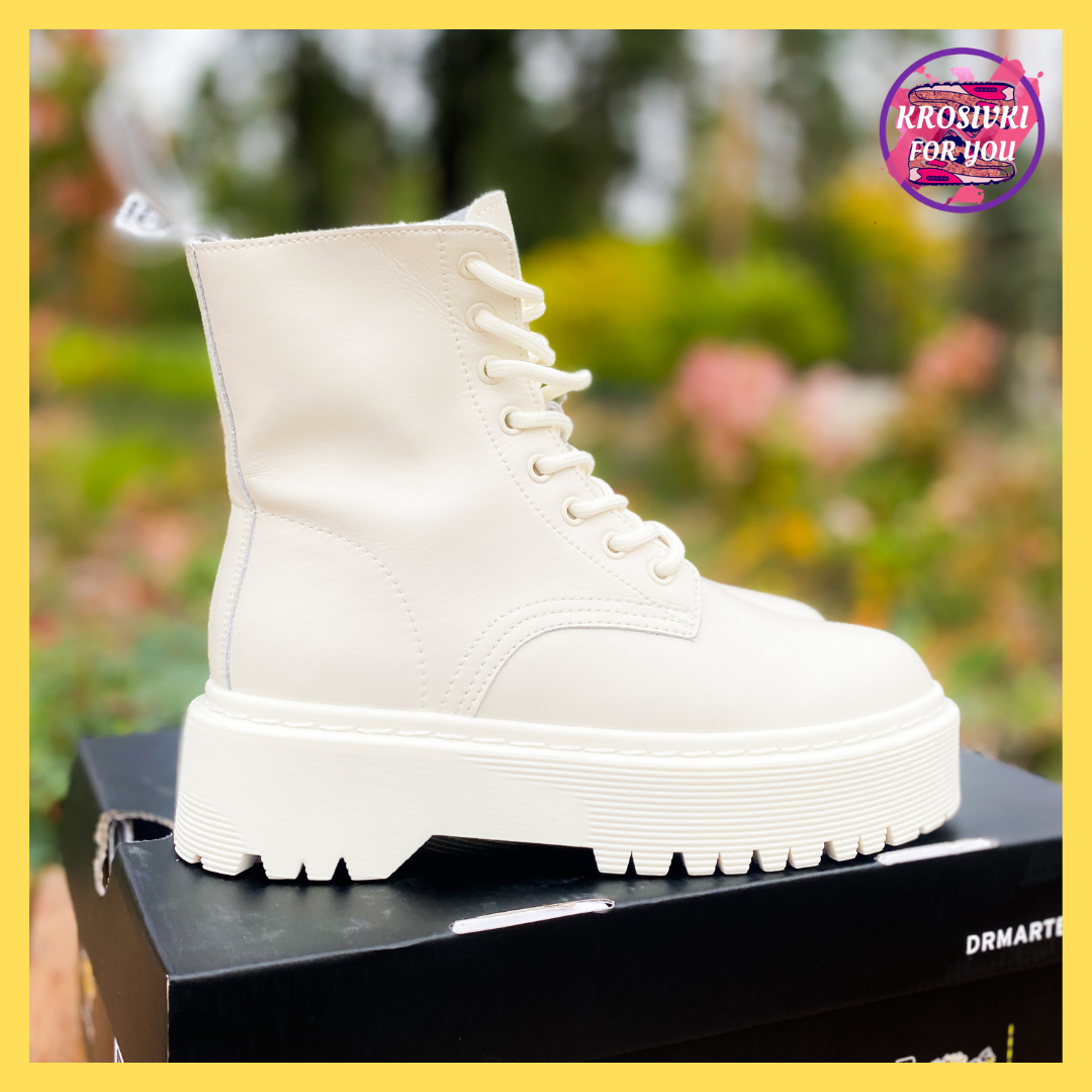 

Женские ботинки Dr.Martens Jadon White Cream Premium (Термо) 36, Белый