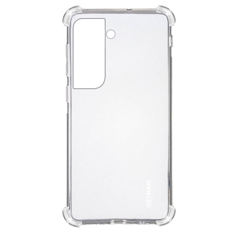 

TPU чехол GETMAN Ease logo усиленные углы для Samsung Galaxy S21, Прозрачный / transparent