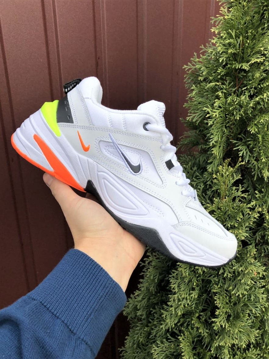 

Мужские демисезонные кроссовки Nike M2K Tekno белые с оранжевым (Найк чоловічі) 43, Белый