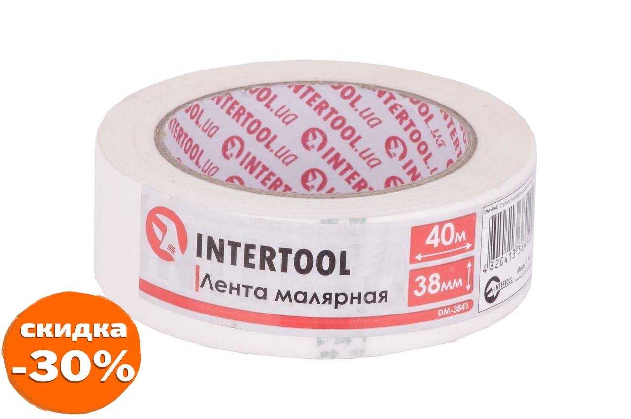 

Лента малярная Intertool - 38 мм x 40 м белая 6 шт.