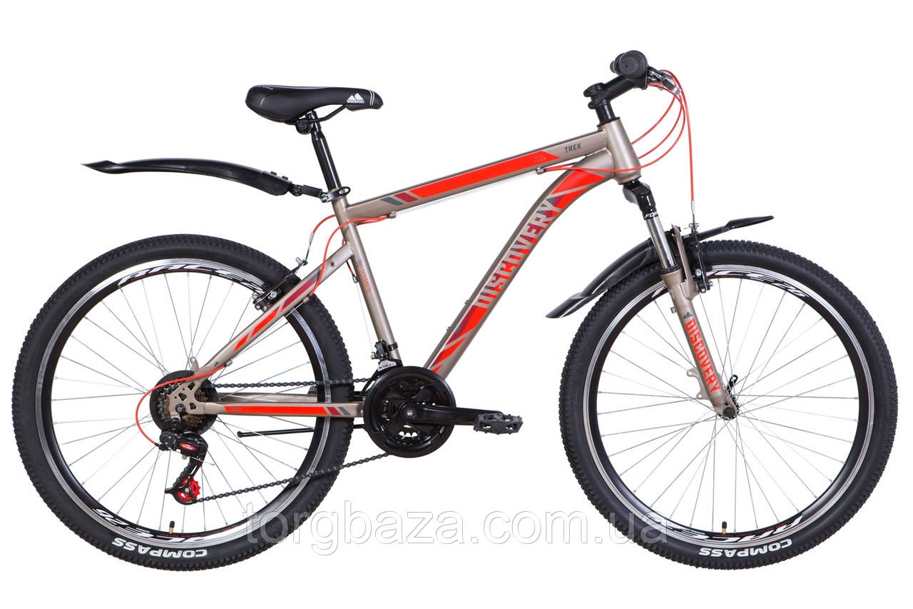 

Велосипед 26" Discovery TREK 2021 (серо-красный (м))