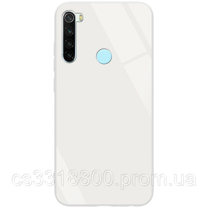 

TPU+Glass чехол GLOSSY для Xiaomi Redmi Note 8, Белый / white